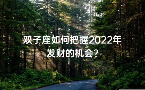 双子座如何把握2022年发财的机会?