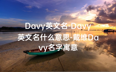 Davy英文名-Davy英文名什么意思-戴维Davy名字寓意