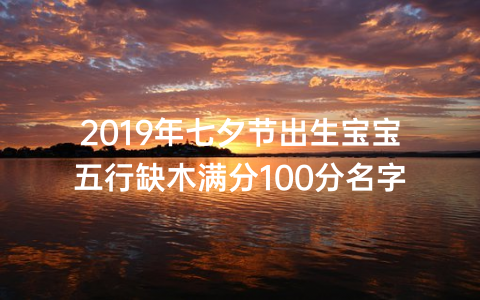 2019年七夕节出生宝宝五行缺木满分100分名字